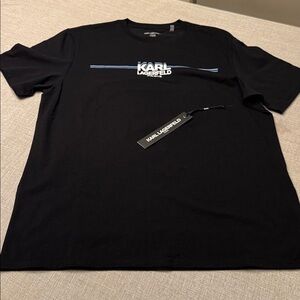Karl Lagerfeld Paris Men’s / Black Graphic Logo T-SHIRT / NWT